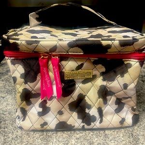 NWT Simply Southern Brown Cow Glam Bag / Makeup Bag